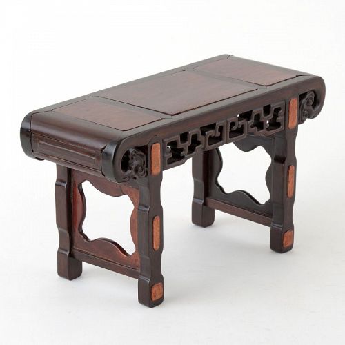 Chinese Altar Table-Form Wooden Stand, 20th C.