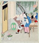 Fine Chinese School Erotic Gouache Painting, Qing Dynasty.