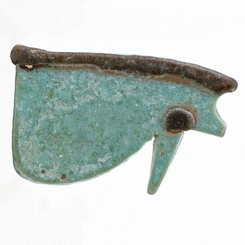 Ancient Egyptian Turquoise Composite Wedjat Eye Amulet #1.