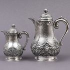 Two fine Indonesian Yogya Silver Teapots, Yogyakarta c. 1930