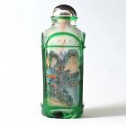 Chinese Inside-Painted Glass Snuff Bottle w. Landscape, Republic.