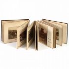 Japanese Photograph Album w. Hand-Colored Albumen Prints, 19th C.