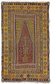 Antique Yahyali Prayer Kilim, Anatolia, 19th C.