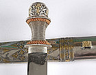 Old Bhutanese Silver Dagger with Scabbard.