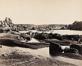 Early Vintage Photograph of Philae, Egypt. Before 1870.