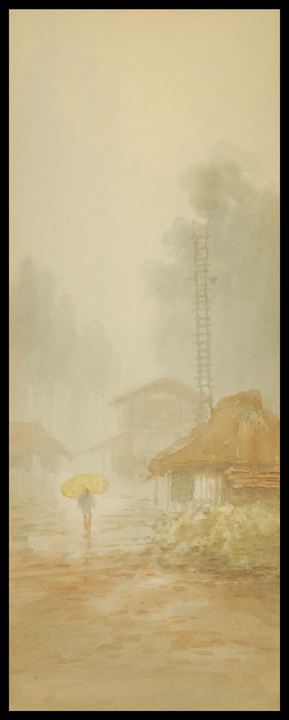 Japanese Prewar Watercolor on Paper.