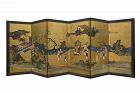 Japanese pair of screens - The Dream in the Red Pavilion