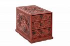 Japanese red lacquered box