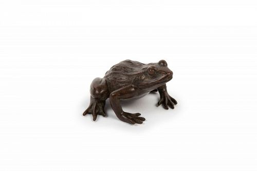 Japanese bronze frog okimono (big)