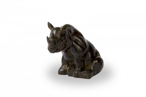 Japanese bronze rhinoceros