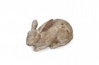 Japanese wood sculpture lying hare