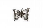 Japanese iron jizai okimono articulated butterfly sculpture
