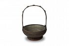 Japanese handle circular Ikebana Basket (hanakago) in Chinese style
