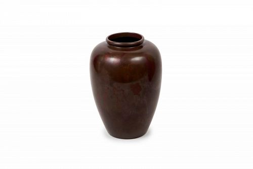 Japanese Meiji bronze vase