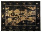 Chinese lacquer folding screen - Qing, 1730