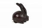 Japanese Small and round bronze hare