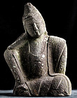 Stone Nyoirin Kannon Bosatsu Bodhisattva Jizo Edo 18 c.