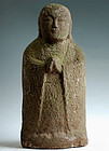 Figural Stone Jizo Bosatsu Bodhisattva Kannon Edo 18 c