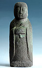 Figural Stone Jizo Bosatsu Bodhisattva Kannon Edo 18 c
