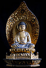 Amida Nyorai Buddha Gilt-Wood Buddhist Sculpture