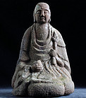 Stone Jizo Bosatsu Bodhisattva Buddha Edo 18/19 c.