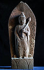 Stone Sho-Kannon Bosatsu Bodhisattva Buddha Edo 18 c.