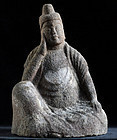 Stone Nyoirin Kannon Bosatsu Bodhisattva Edo 18 c.