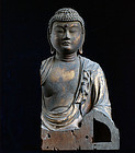 Wooden Seated Buddha Fragment Nanbokucho/Muromachi