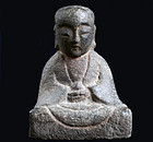 Stone Jizo Bosatsu Bodhisattva Momoyama/Edo ca. 1600