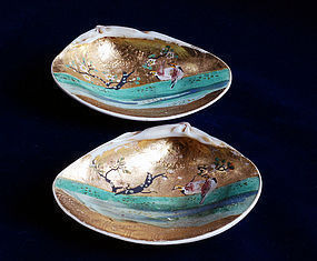 Kai-Awase Painted Clamshell Incense Box Late-Edo 19 c.