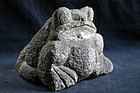 Stone Toad Frog Kaeru Granite Meiji/Taisho ca. 1920