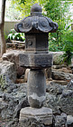 Stone Lantern Ishi-doro Tokugawa Crest Edo 17 c.