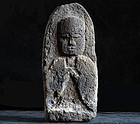 Stone Jizo Bosatsu Bodhisattva Sculpture Edo 19 c.