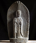 Stone Jizo Bosatsu Bodhisattva Mid-Edo 18 c.