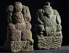 Stone Daikokuten and Ebisu 7 Lucky Gods Edo 18 c.