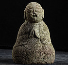 Stone Jizo Bosatsu Bodhisattva Late-Edo 19 c.