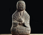 Stone Jizo Bosatsu Minkan-Butsu Mingei Edo 17 c.