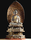 Gilt-Wood Amida Nyorai Buddha Edo 17/18 c.