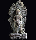 Stone Fudo-Myo Wisdom King Dai-Nichi Edo 19 c.