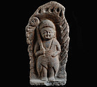 Stone Fudo-Myo Wisdom King Dai-Nichi Edo 19 c.