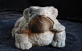 Stone Frog Toad Kaeru Late-Edo ca. 1850