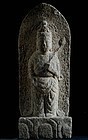 Stone Granite Sho-Kannon Bosatsu Enpo 3 (1675) Early-Edo