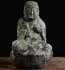 Stone Sculpture Jizo Bosatsu Edo 18/19 c.