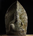 Stone Sculpture Nyoirin Kannon Bosatsu Edo 18/19 c.