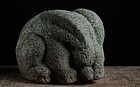 Granite Stone Hare Bunny Rabbit Meiji ca. 1900