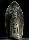 Stone Jizo Bosatsu Bodhisattva Kyowa 4 (1804) Late-Edo