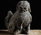 Stone Japanese Koma-Inu Guardian Beast Edo 17 c.