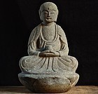 Stone Jizo Bosatsu Bodhisattva Late-Edo 19 c.