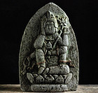 Stone 6-Armed Nyoirin Kannon Bosatsu Meiji ca. 1900