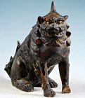 Wooden Koma-Inu Korean Dog Guardian Beast Early-Edo 17 c.